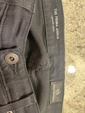Ag Adriano Goldschmied Black Straight Leg Prima Ankle Jeans